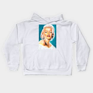 Goddess with white fur Kids Hoodie